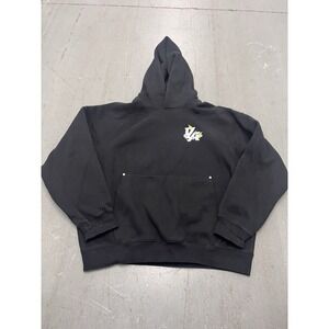 YoungLA Men's Size Large Black Heavyweight Embroidered Hoodie Thick Pullover